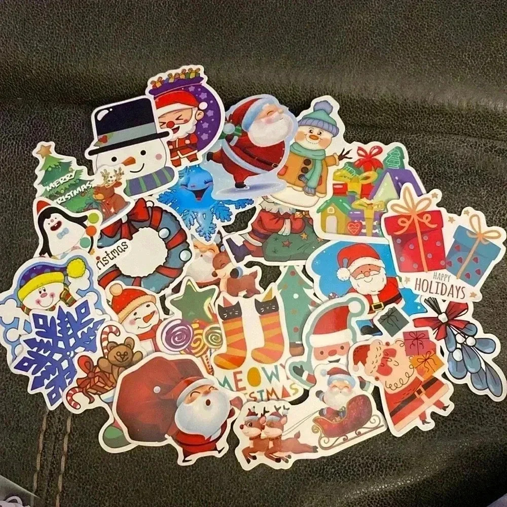🖤🎄pack of 25 Mystery Christmas Holiday New Years Trendy Aesthetic Stickers
